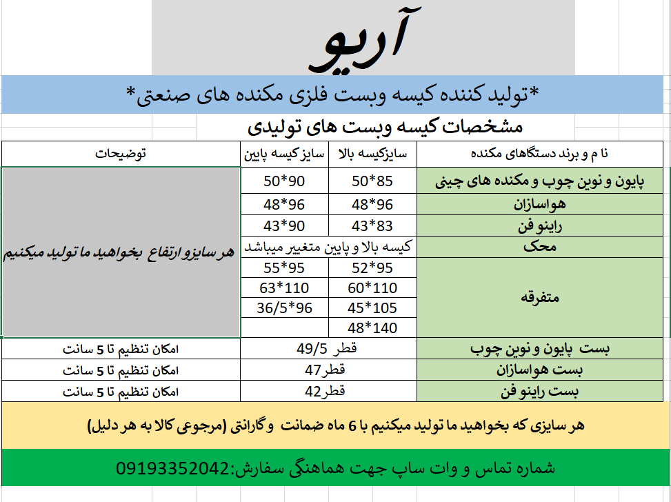 تولید کننده کیسه وبست مکنده